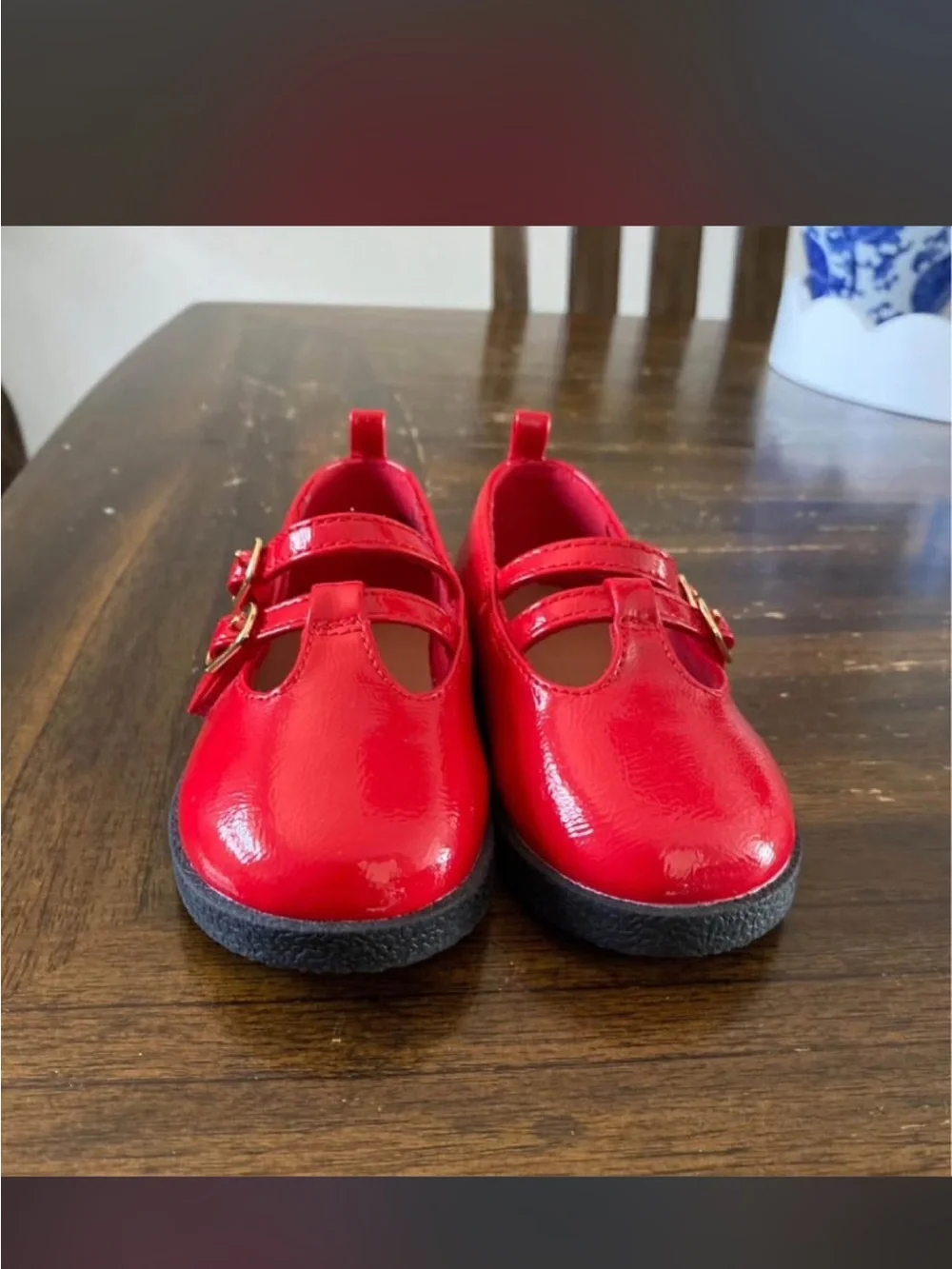 Old Navy Girls' Red Patent Mary Jane Sandals size 7 BNWOT